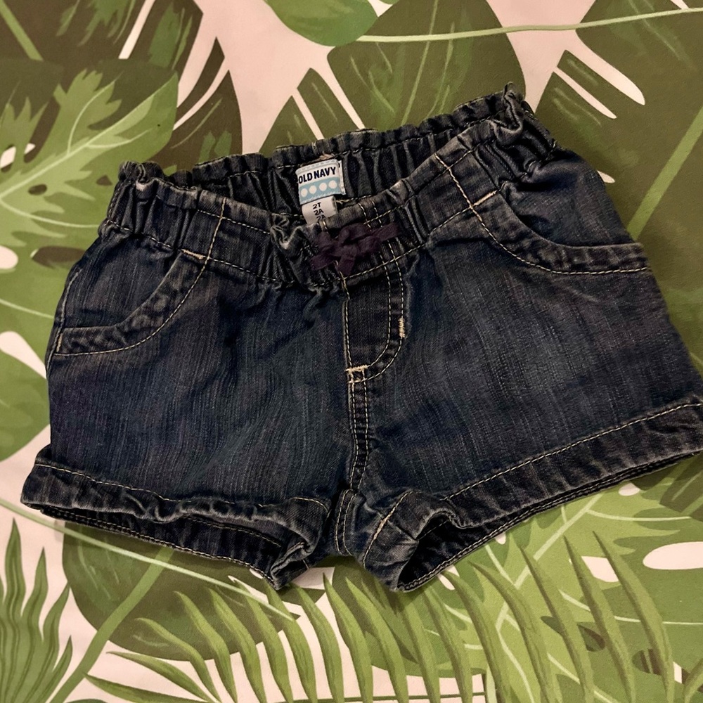 Old Navy Blue Denim Shorts Elastic Waist 2T